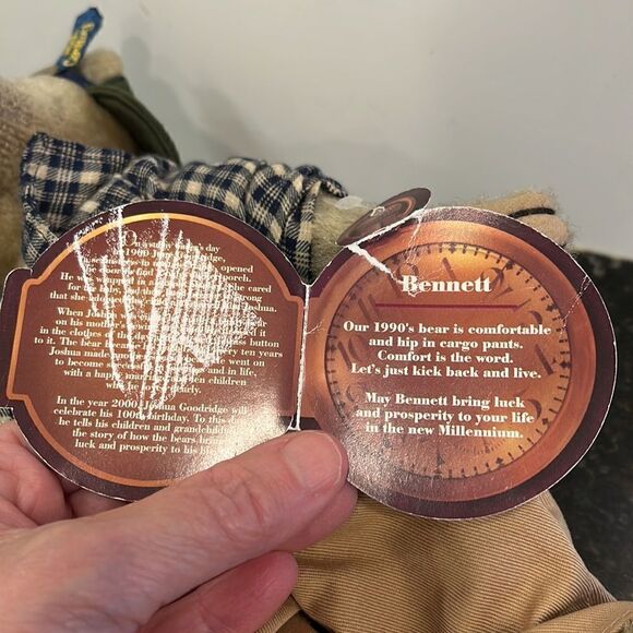 Bennett 1990's Brass Button Bear 20th Century Collectibles Pickford 12" - Picture 5 of 8